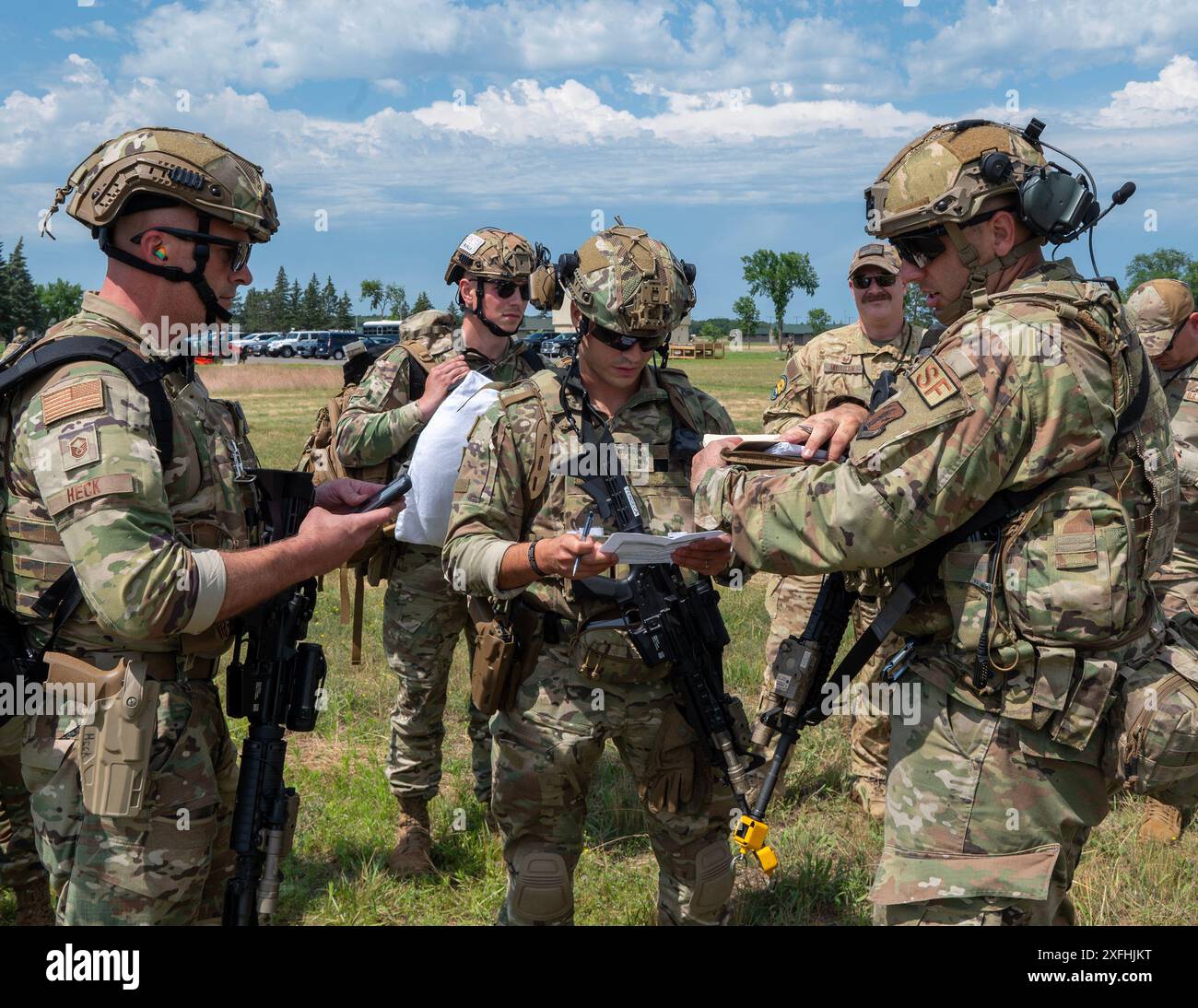 U.S. Air Force Airmen from the 133rd Contingency Response Flight ...