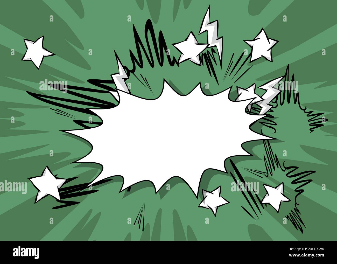 Cartoon blank speech bubble, comic book classic background. Retro ...