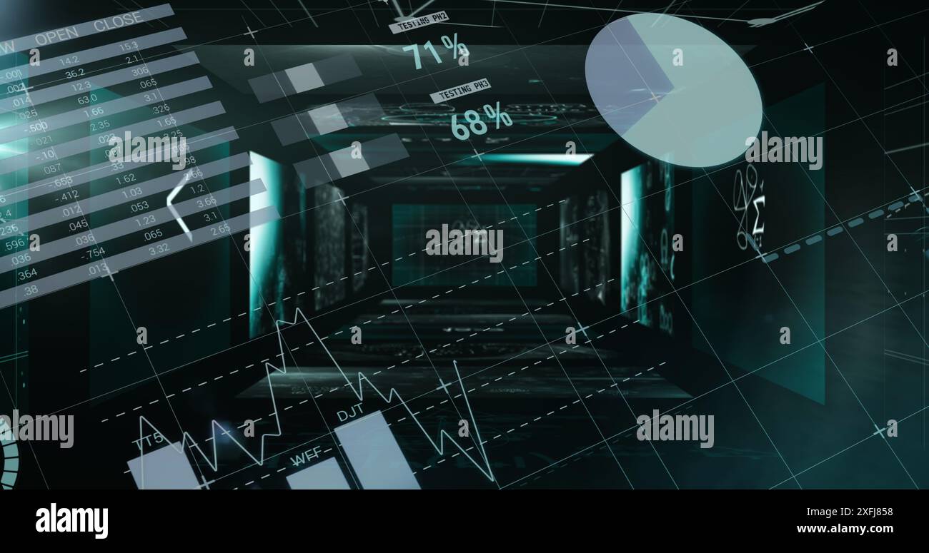 Statistical data processing against screens with mathematical equations ...