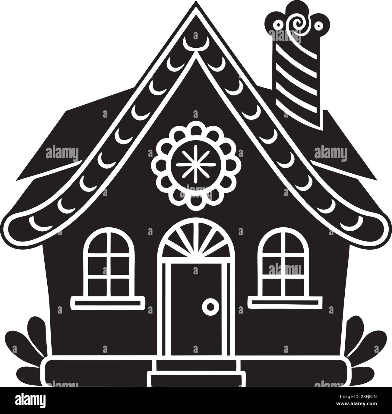 Gingerbread Beautiful House Silhouette Vector Stock Vector Image Art gingerbread-beautiful-house-silhouette-vector-stock-vector-image-art