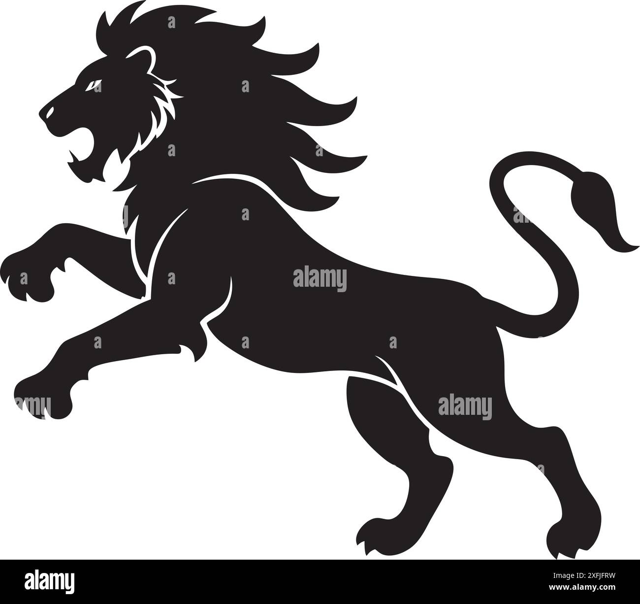 African lion running Black and White Stock Photos & Images - Alamy