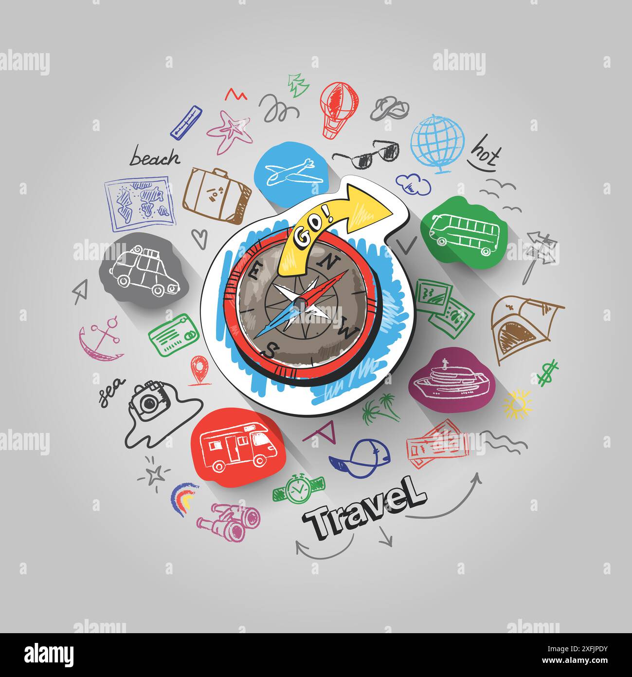 Around the world airline ticket Stock Vector Images - Alamy