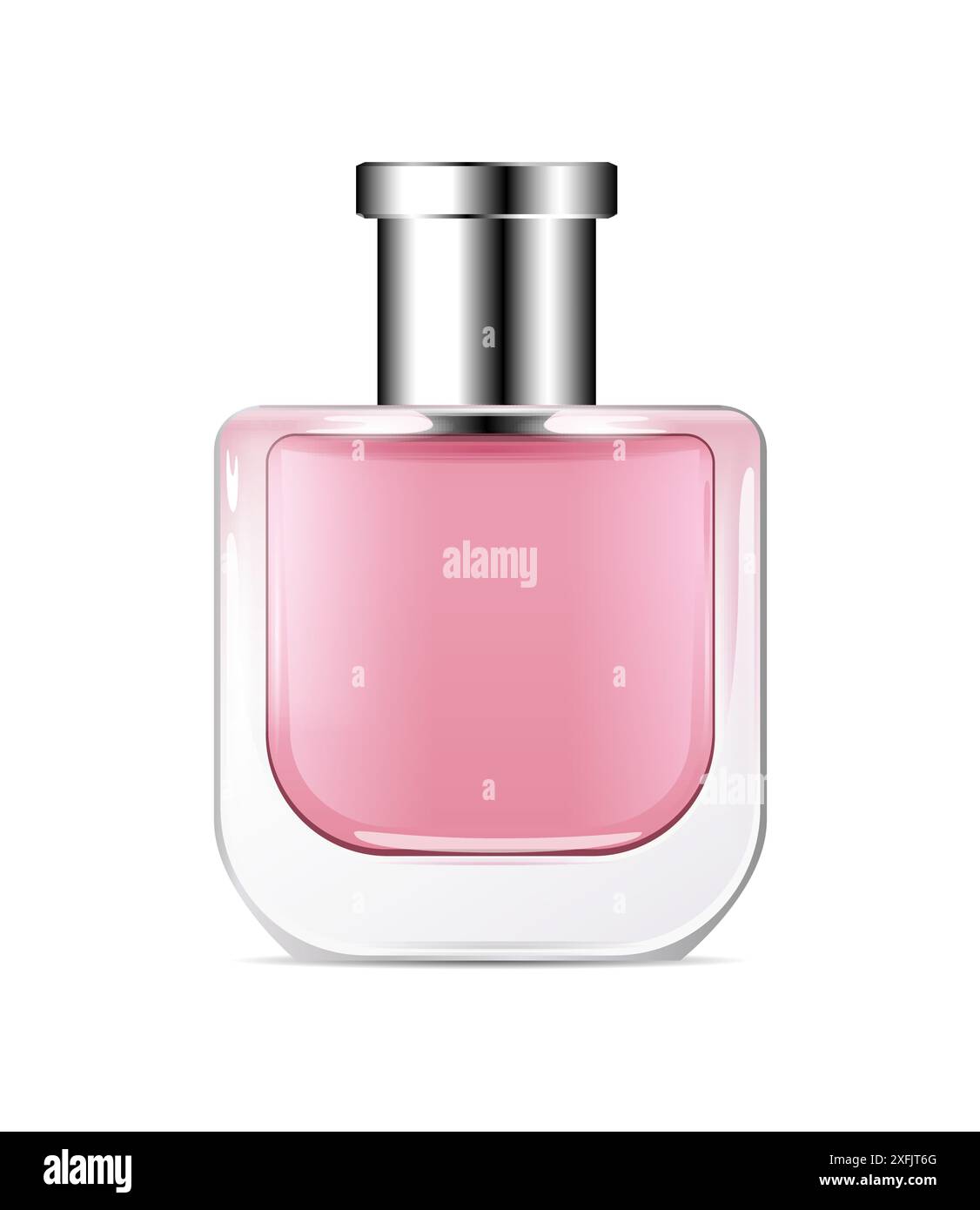 Perfume Bottle on white background, realistic vector illustration close-up Stock Vector