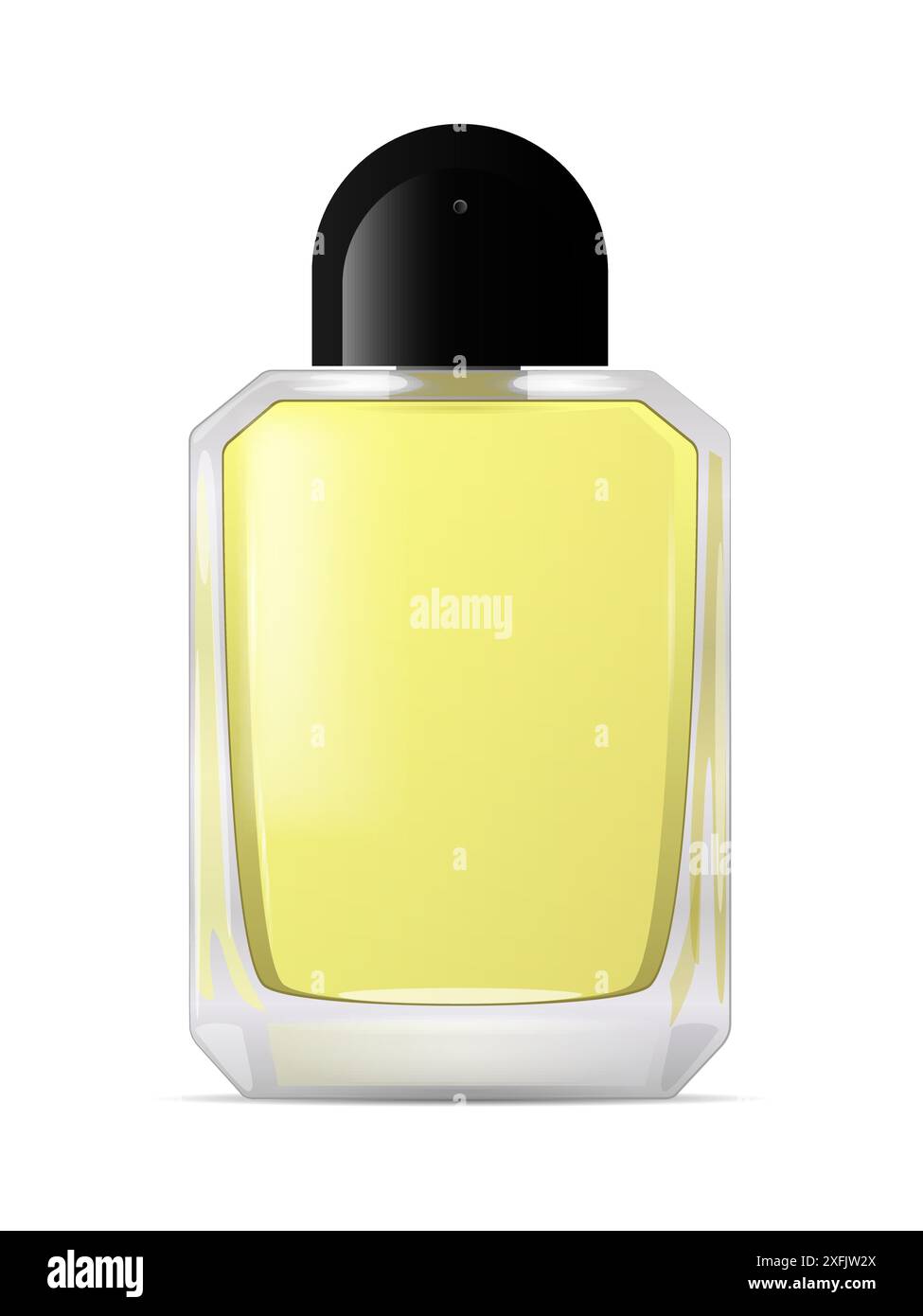 Perfume Bottle on white background, realistic vector illustration close-up Stock Vector