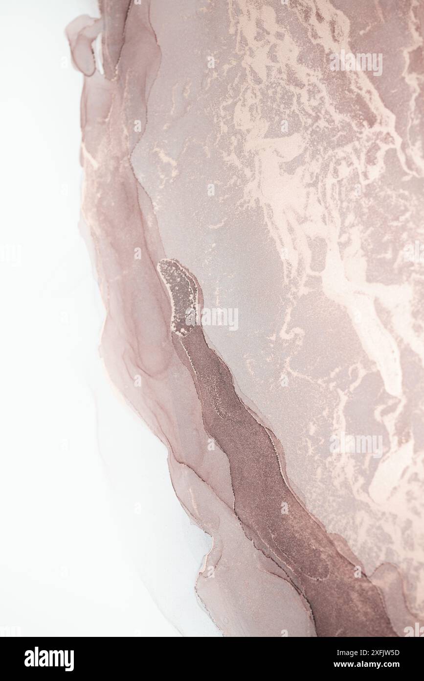 Soft Patterns Abstract A close-up of an abstract painting featuring swirling patterns in soft ...