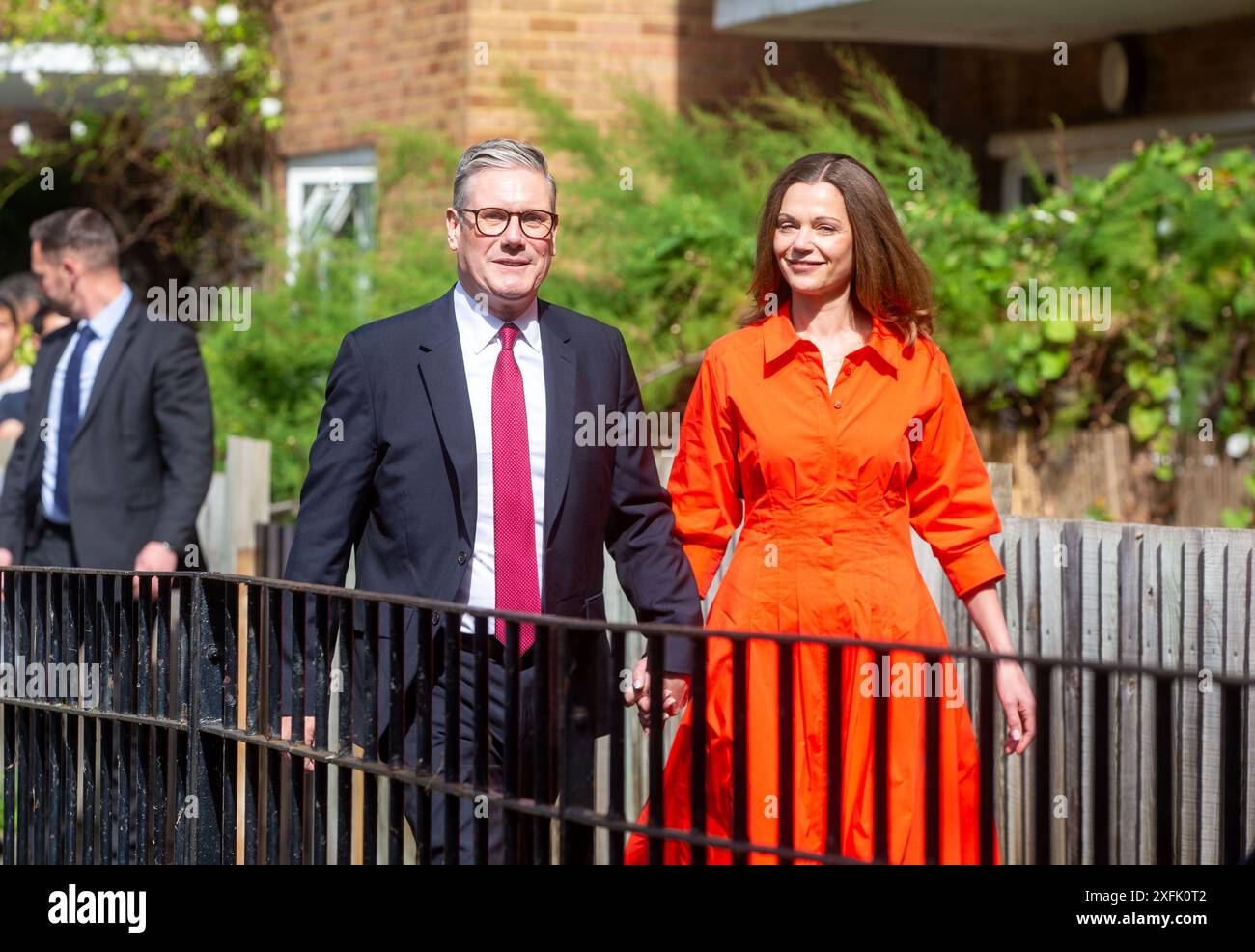 London england uk 4th july 2024 labour leader keir starmer arrives
