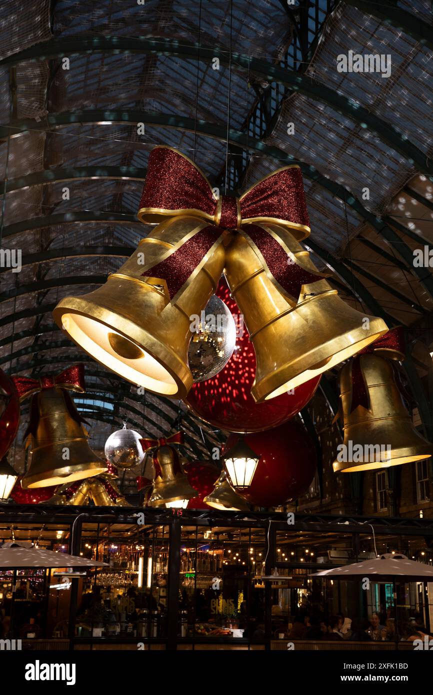 London celebrating Christmas with markets, amazing hotels and street photography. Lot of food , drinks and beautiful royal interior Stock Photo