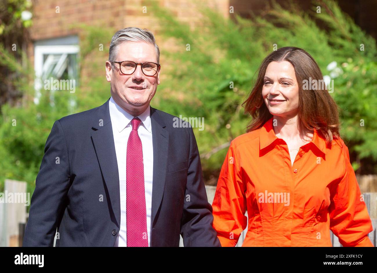 London england uk 4th july 2024 labour leader keir starmer arrives
