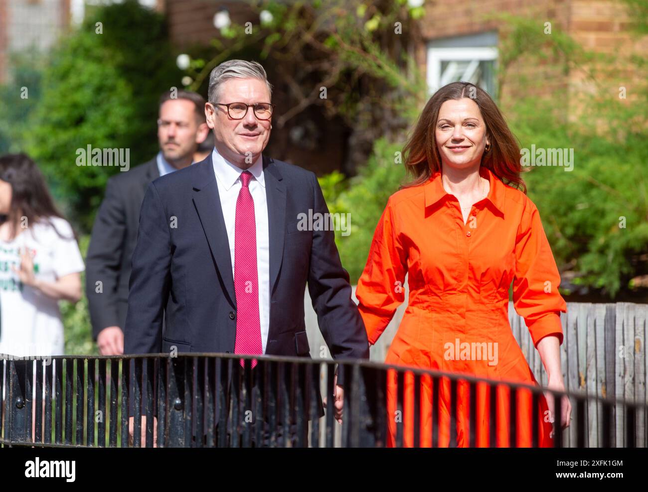 London england uk 4th july 2024 labour leader keir starmer arrives