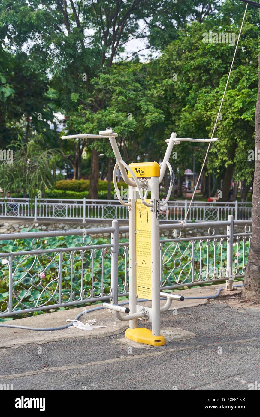 View of City Park offers outdoor exercise equipment promoting urban wellness ...
