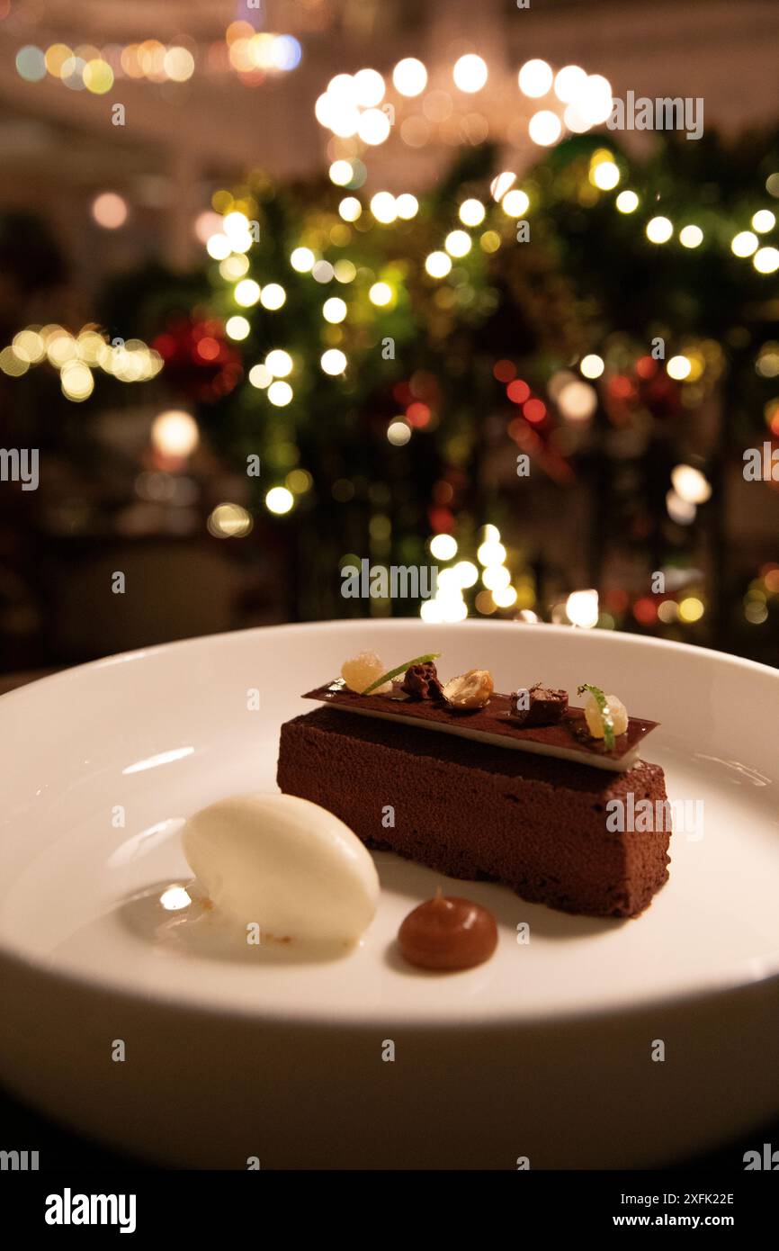 London celebrating Christmas with markets, amazing hotels and street photography. Lot of food , drinks and beautiful royal interior Stock Photo
