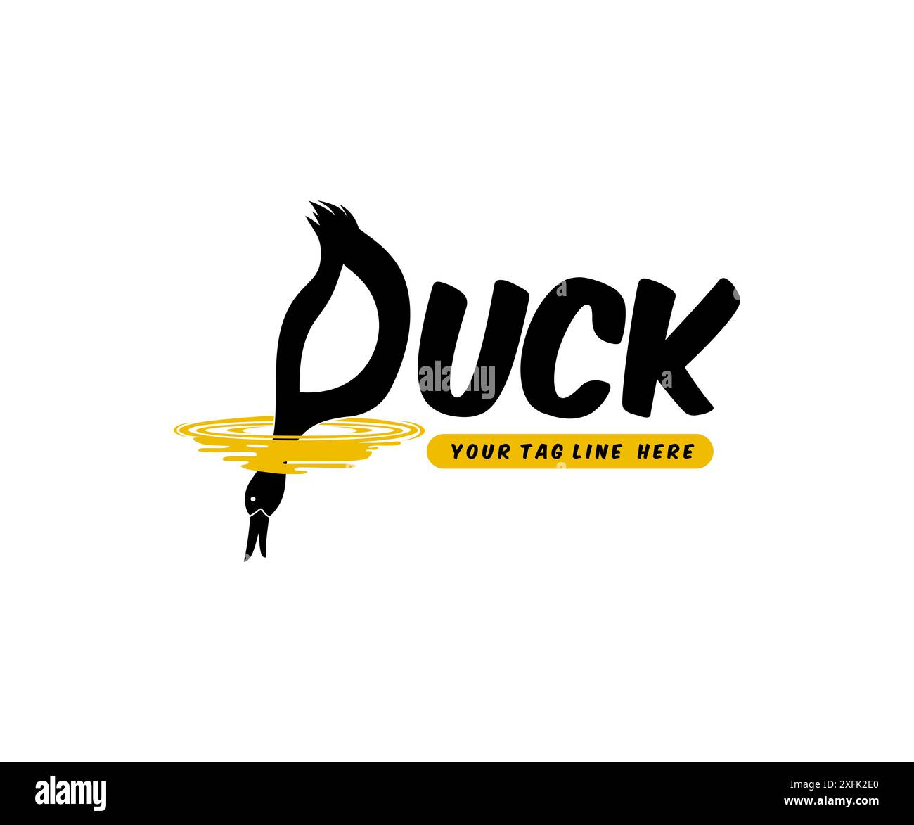 Duck logo design, logo for duck meat shop, restaurant, bistro, cafe Stock Vector