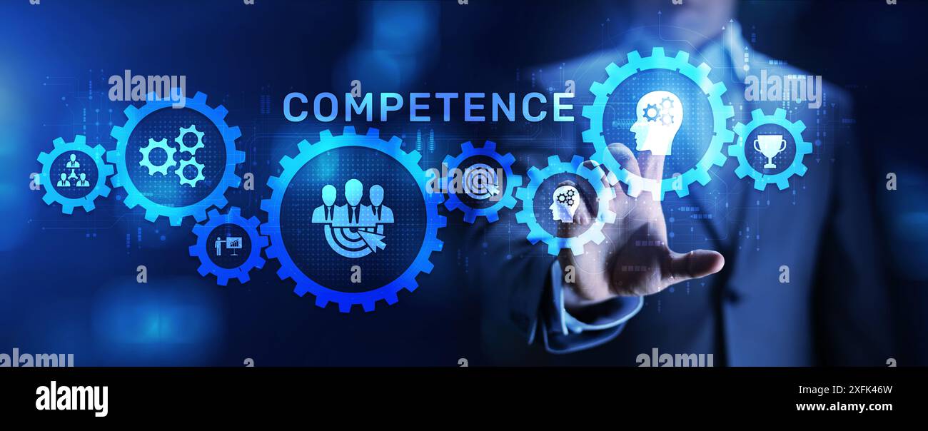 Competence skills personal development business education concept. Stock Photo