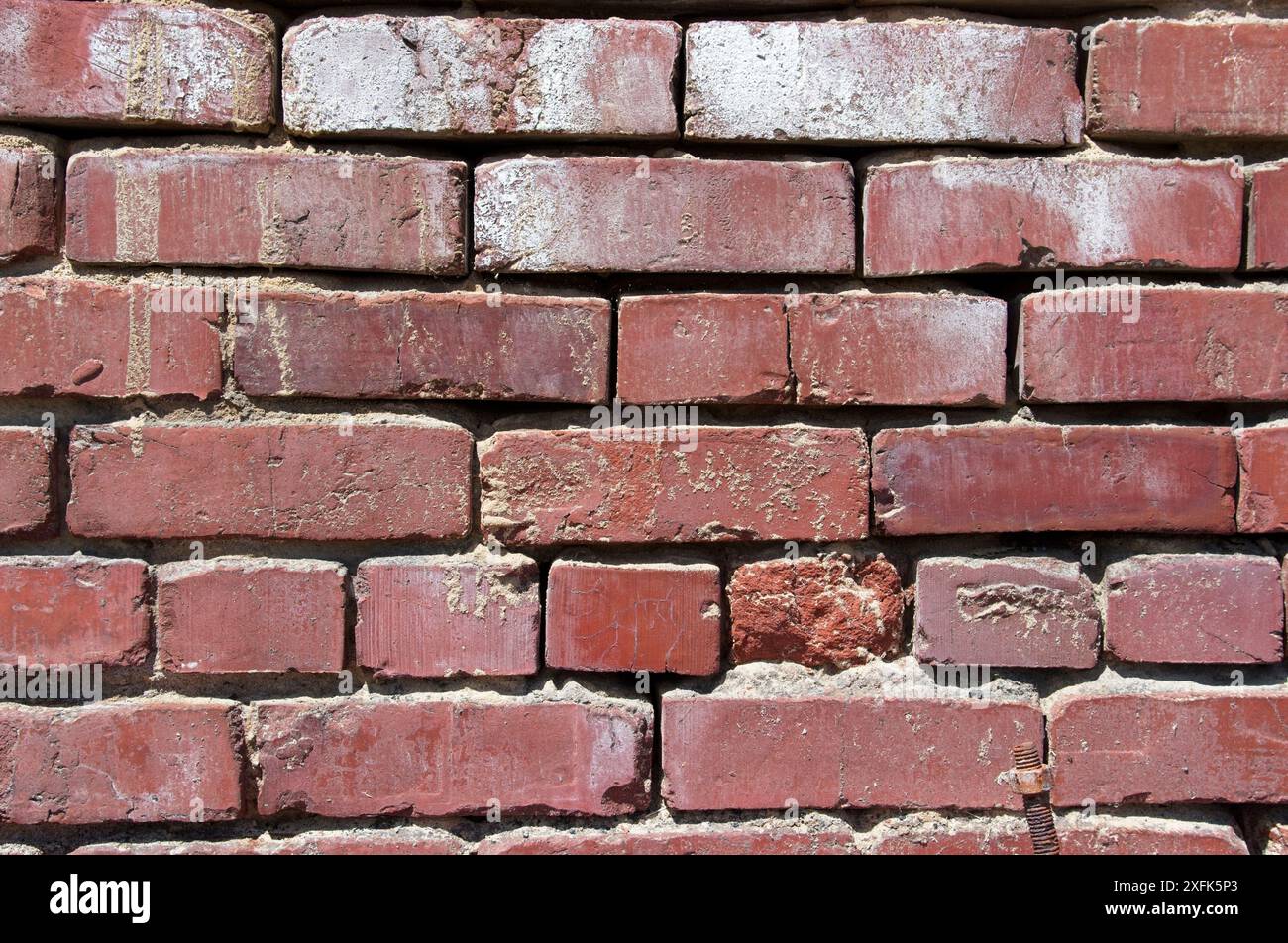 Old Brick with mortar crumbling away Stock Photo