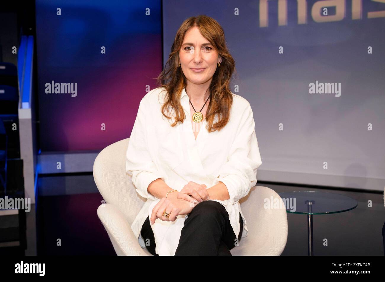 Anja Kohl in der ARD-Talkshow maischberger im Studio Berlin Adlershof. Berlin, 03.07.2024 *** Anja Kohl on the ARD talk show maischberger in Studio Berlin Adlershof Berlin, 03 07 2024 Foto:xT.xBartillax/xFuturexImagex maischberger 4717 Stock Photo