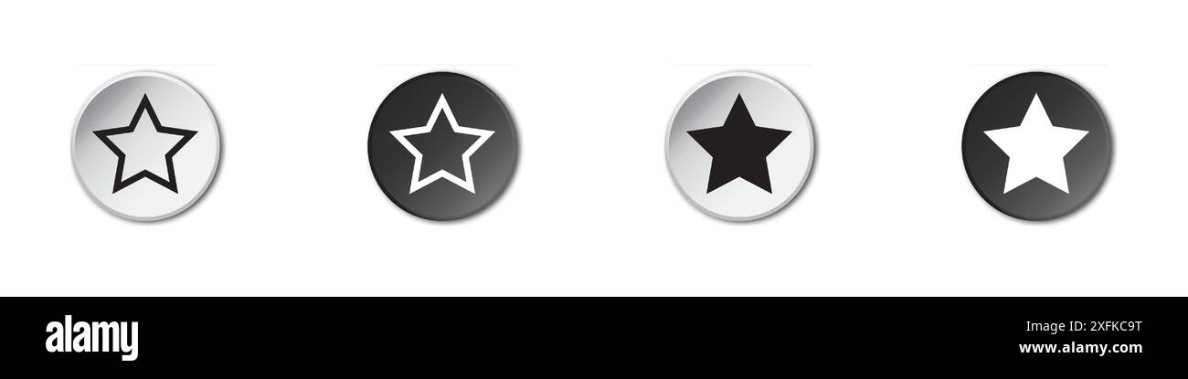 Star icon. Simple design. Flat vector illustration Stock Vector