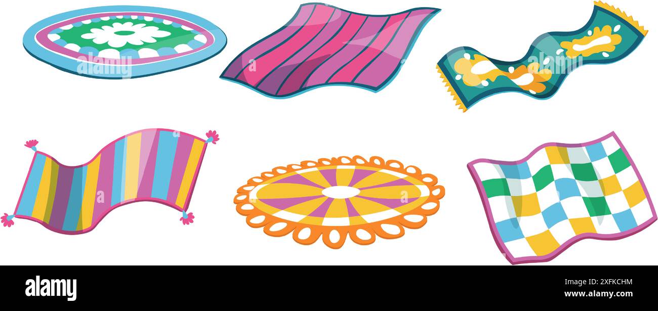 Colorful Rug Sticker Carpets and rugs Stock Vector Images - Alamy