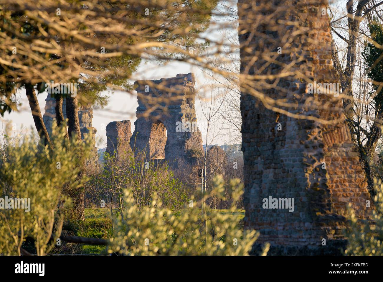 Park of the Aqueducts (Parco degli Acquedotti). Rome, Italy Stock Photo