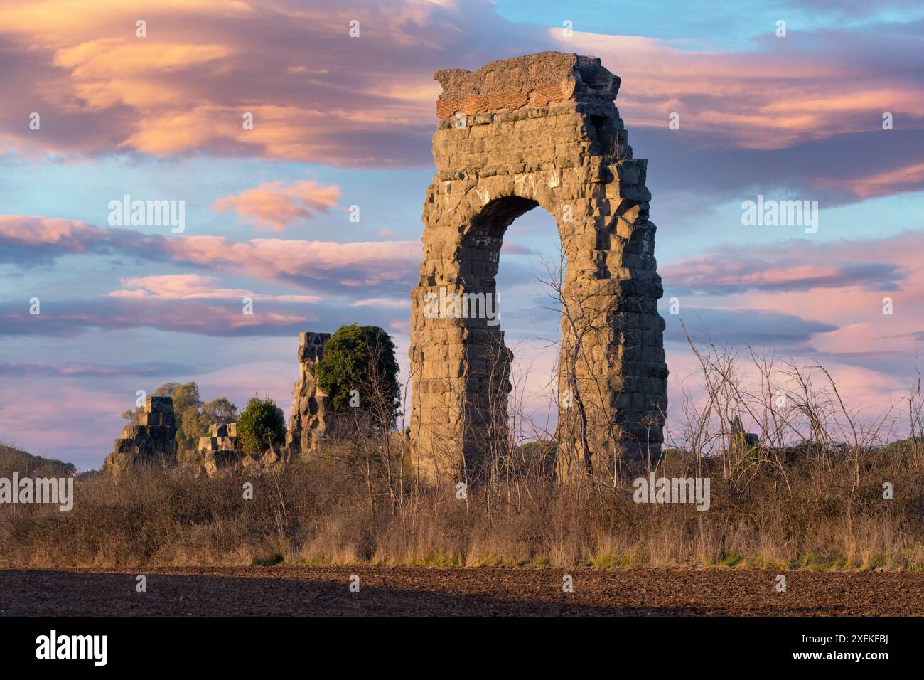 Park of the Aqueducts (Parco degli Acquedotti). Rome, Italy Stock Photo