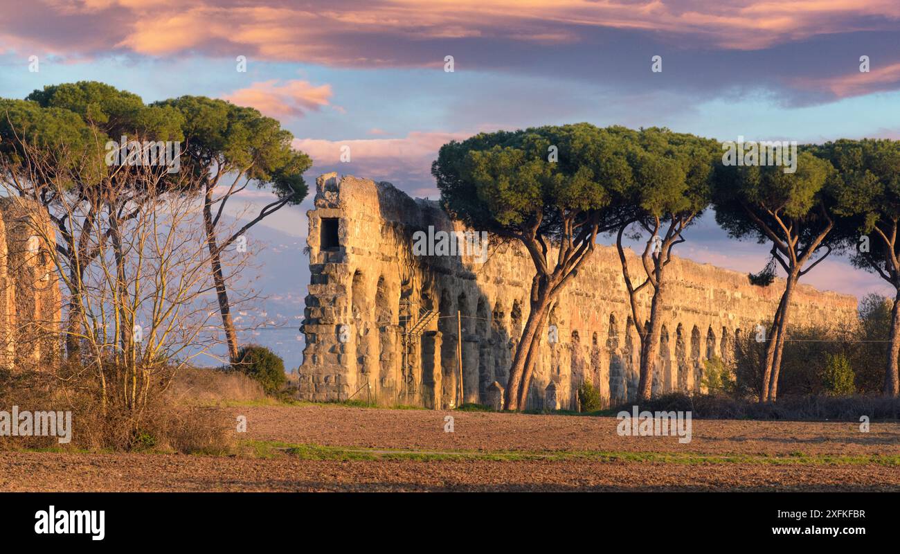 Park of the Aqueducts (Parco degli Acquedotti). Rome, Italy Stock Photo