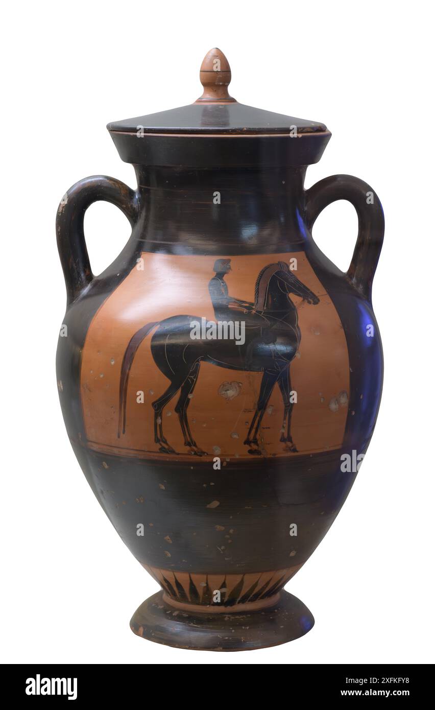 Painter of taleides, Attic amphora with horsemen, 540530 BC Stock