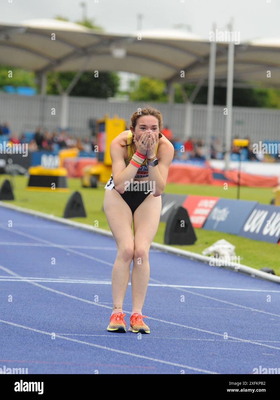 Gracie Griffiths in shock as she crossed the line to win gold in the ...