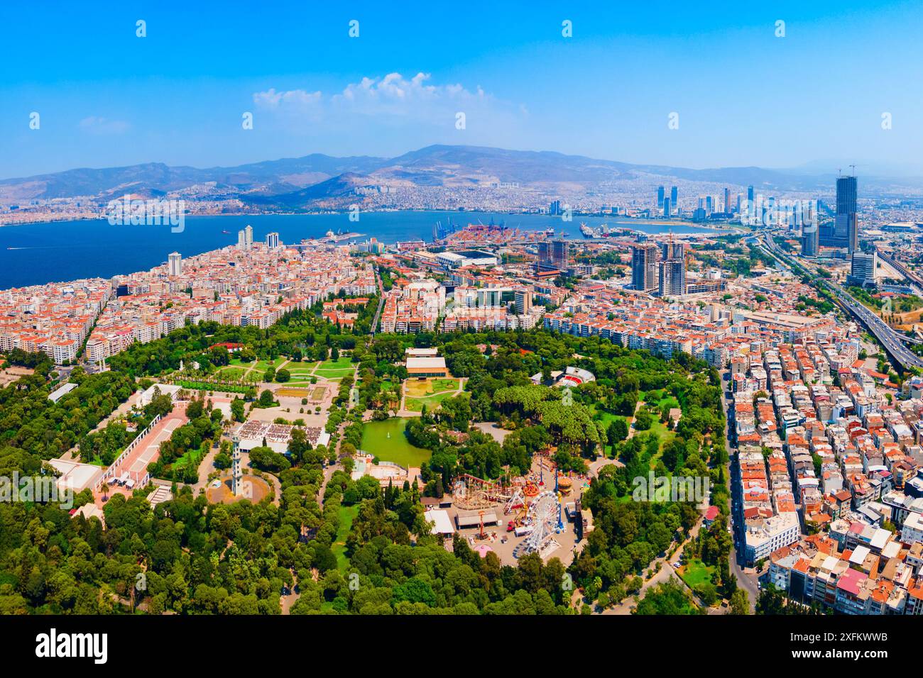 Aerial view roller coaster on hi-res stock photography and images - Alamy