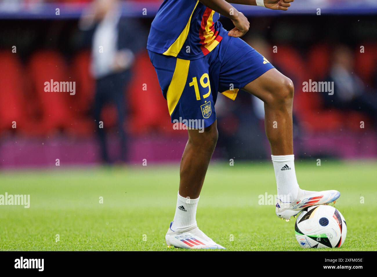 Lamine Yamal with F50 Adidas shoes seen during UEFA Euro 2025 Round of