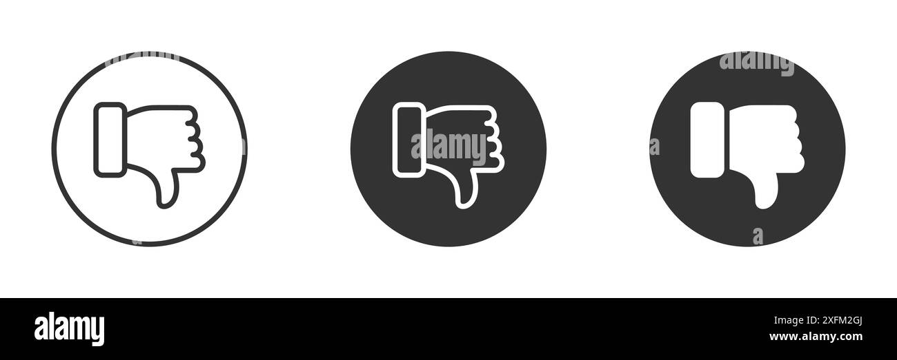 Thumbs down icon. Dislike symbol. Vector illustration Stock Vector ...