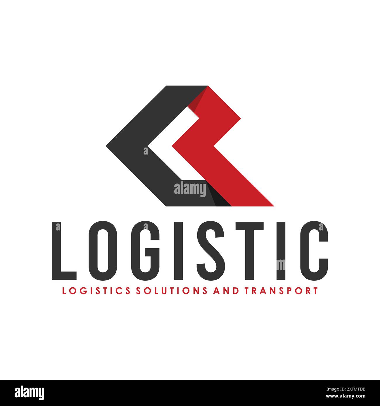 Logistic company with arrow vector logo Stock Vector