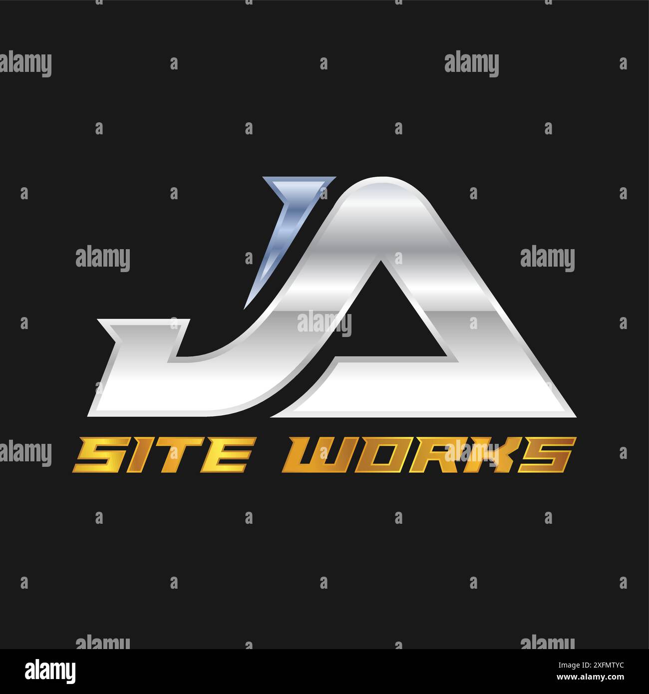 Monogram logo template with JA luxury initial letters Stock Vector
