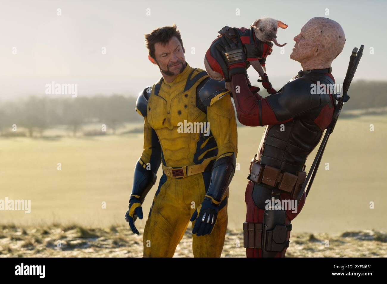 Deadpool 3  Ryan Reynolds & Hugh Jackman Stock Photo