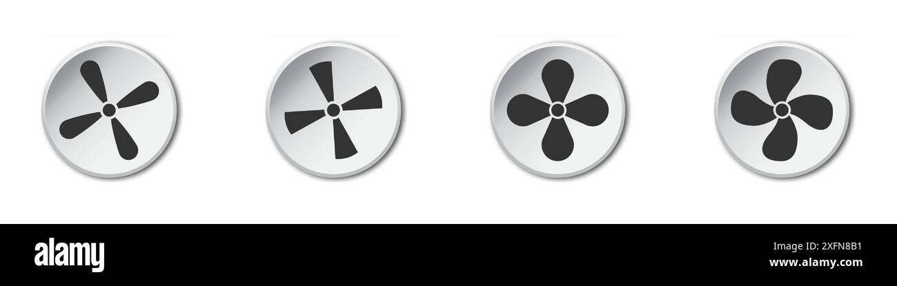 Fan icons collection. Minimalistic flat design. Vector illustration ...