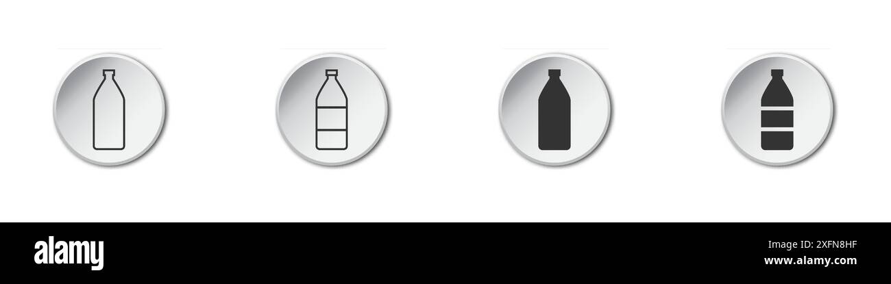 Bottle icon. Plastic bottle symbol. Flat vector illustration Stock Vector