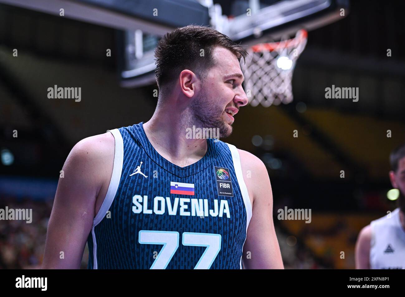 77 Luka Doncic of Slovenia is playing during the FIBA Olympic ...