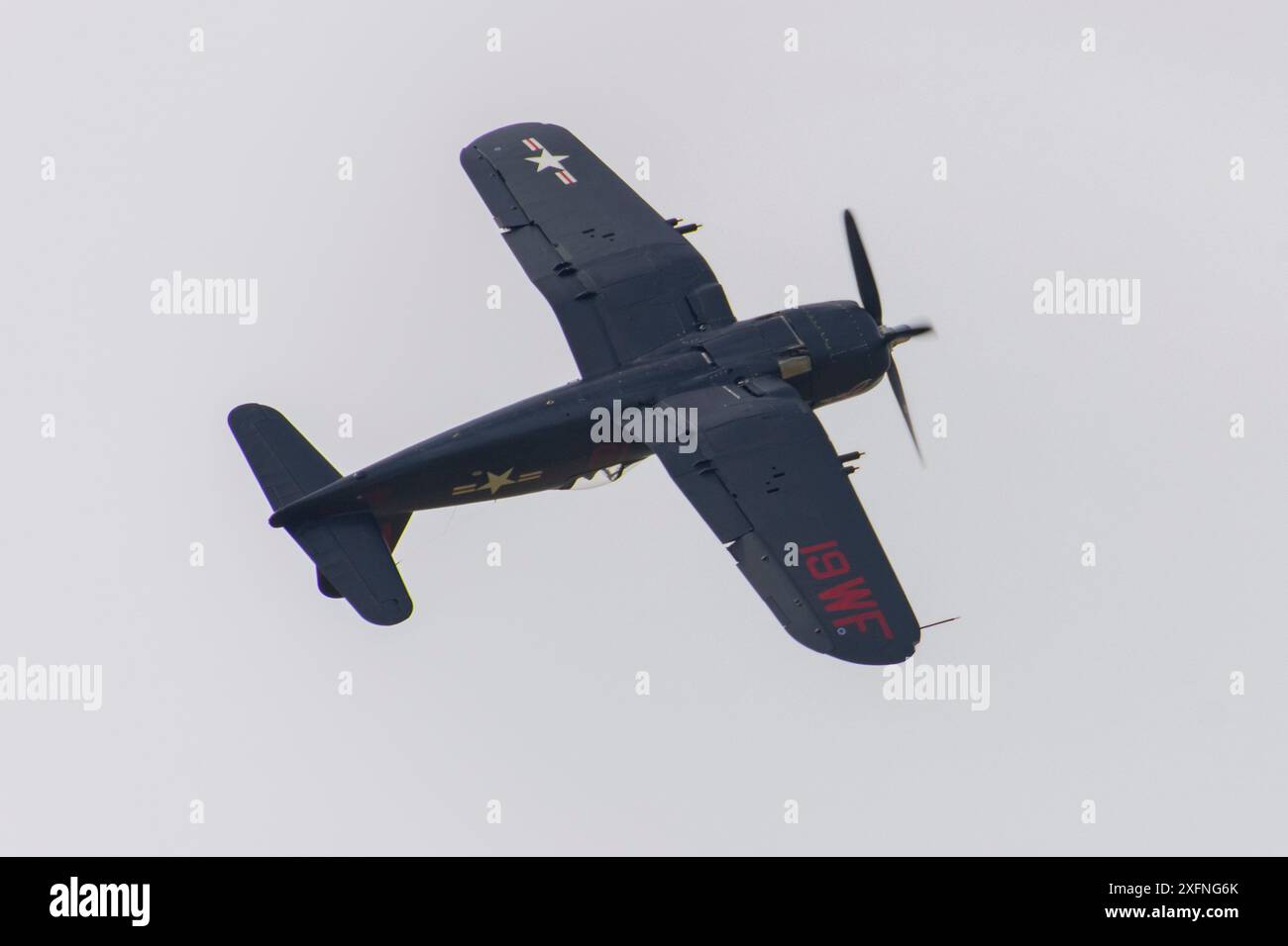 F4U Corsair at Antidotum Air Show 2024 in Leszno, Poland Stock Photo