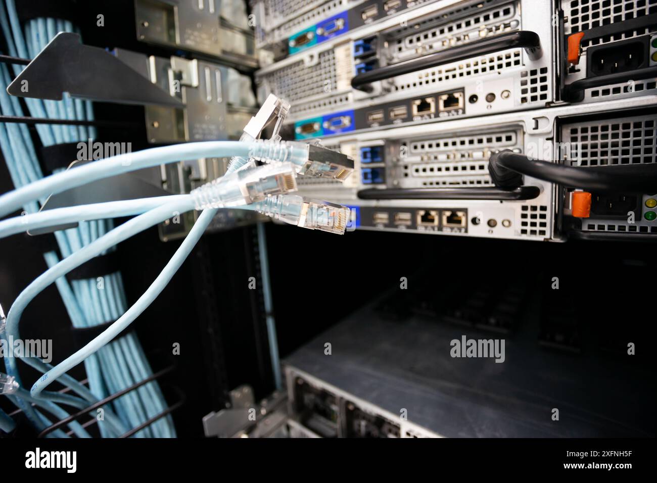 server computer should be high performance, stable, able to serve a large number of users. Stock Photo