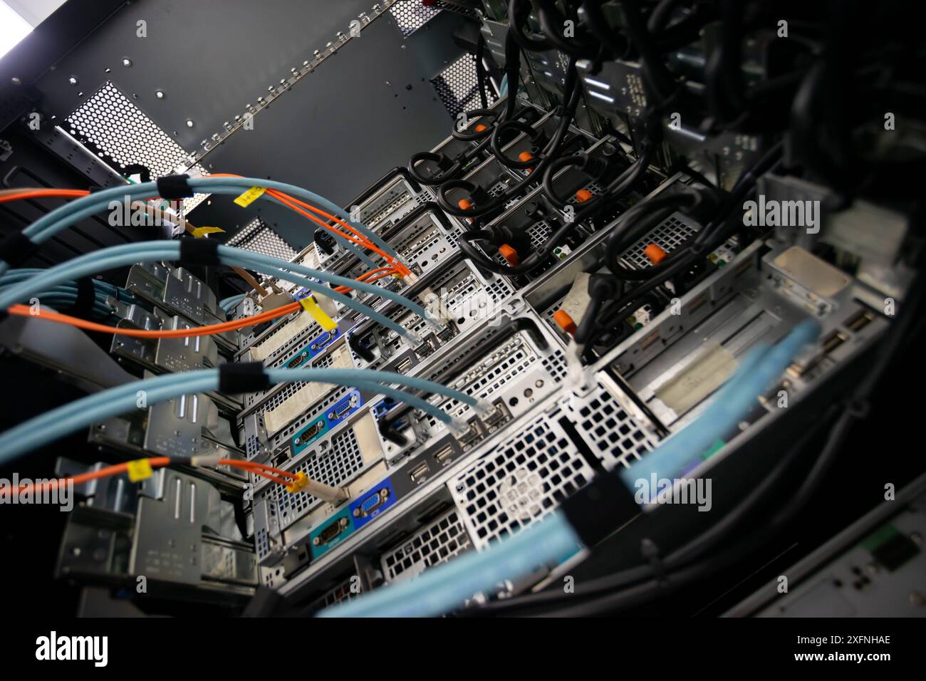 server computer should be high performance, stable, able to serve a large number of users. Stock Photo