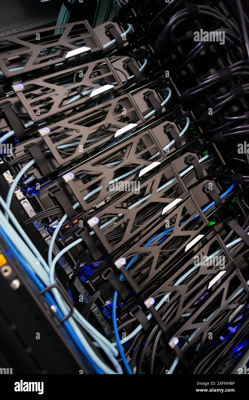 server computer should be high performance, stable, able to serve a large number of users. Stock Photo