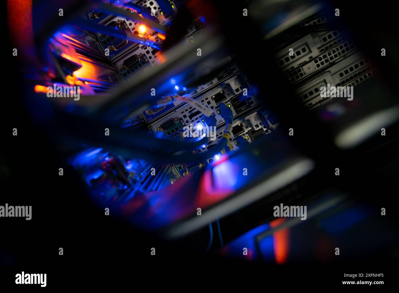 server computer should be high performance, stable, able to serve a large number of users. Stock Photo