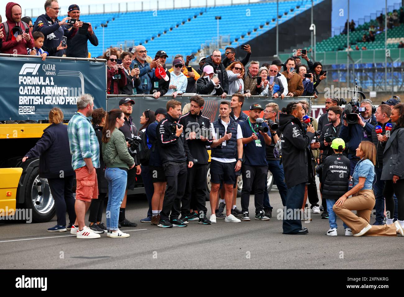 Silverstone, UK. 04th July, 2024. Lewis Hamilton (GBR) Mercedes AMG F1 ...