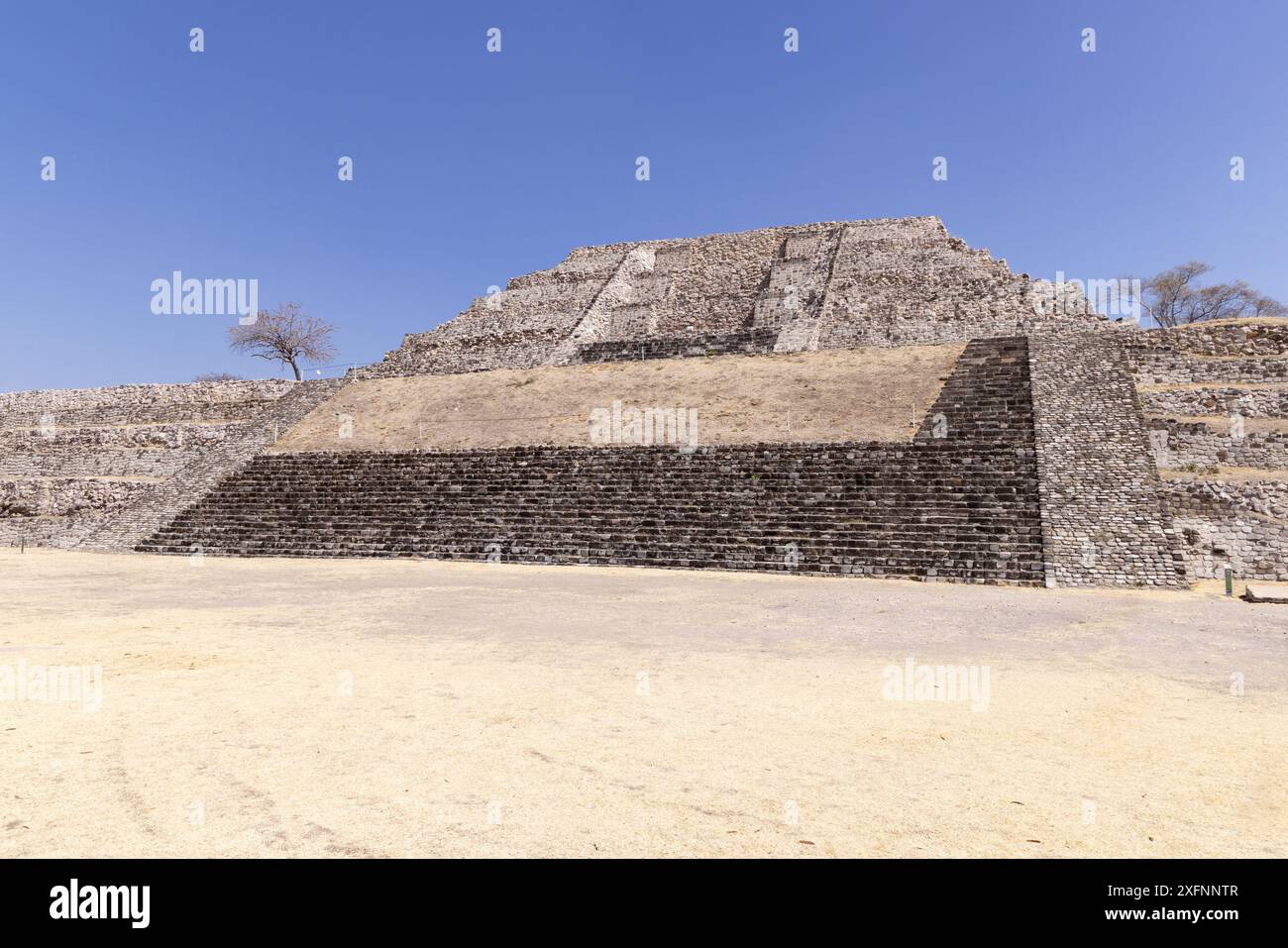 Ruined Mayan pyramid at Xochicalco mesoamerica archaeology site ...