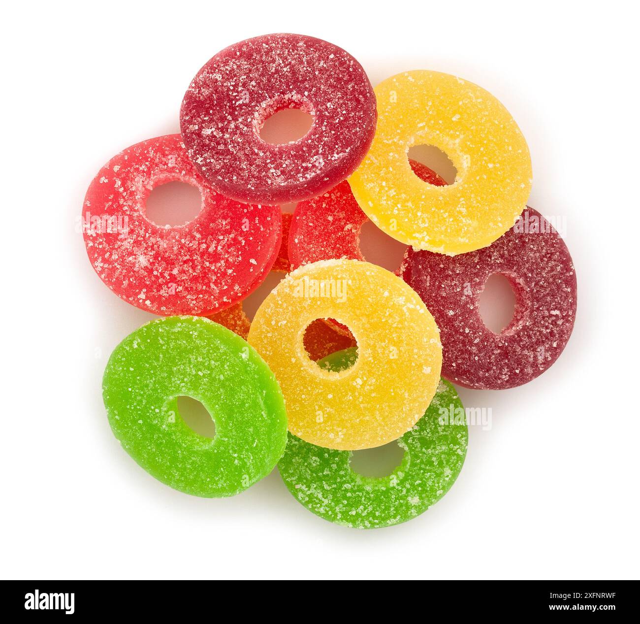 jelly candy path isolated on white Stock Photo