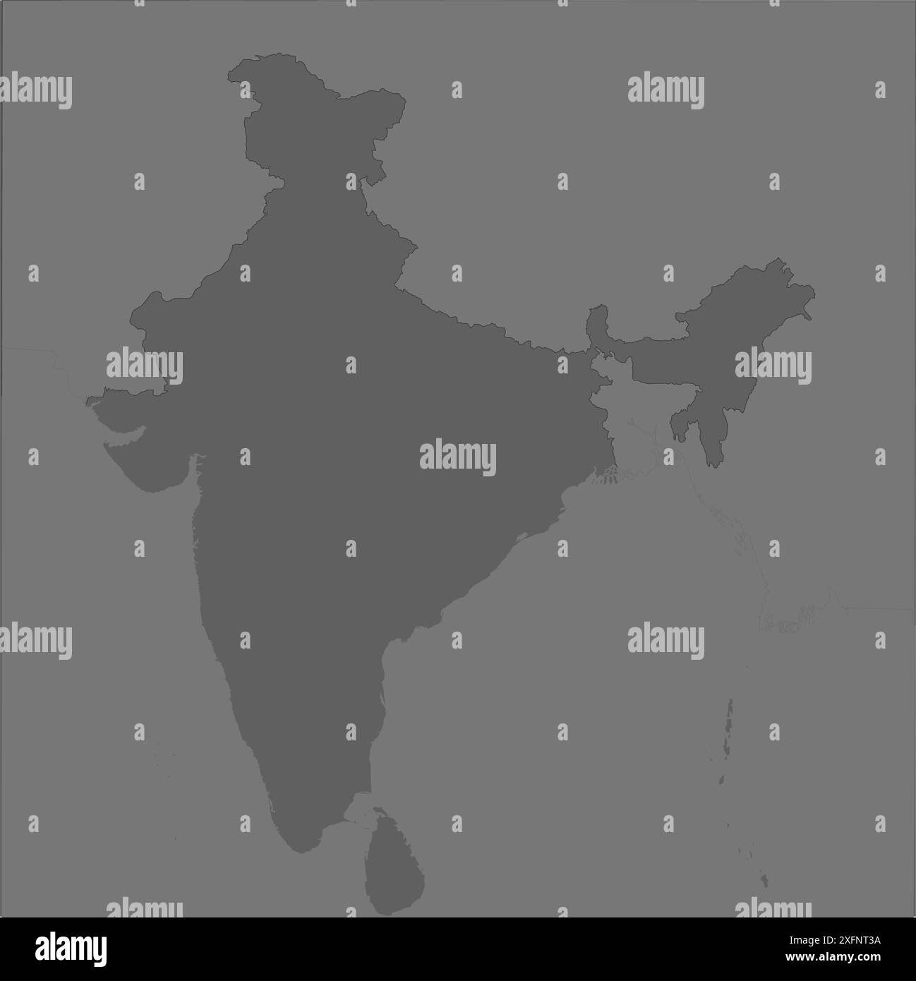 India political map Black and White Stock Photos & Images - Alamy