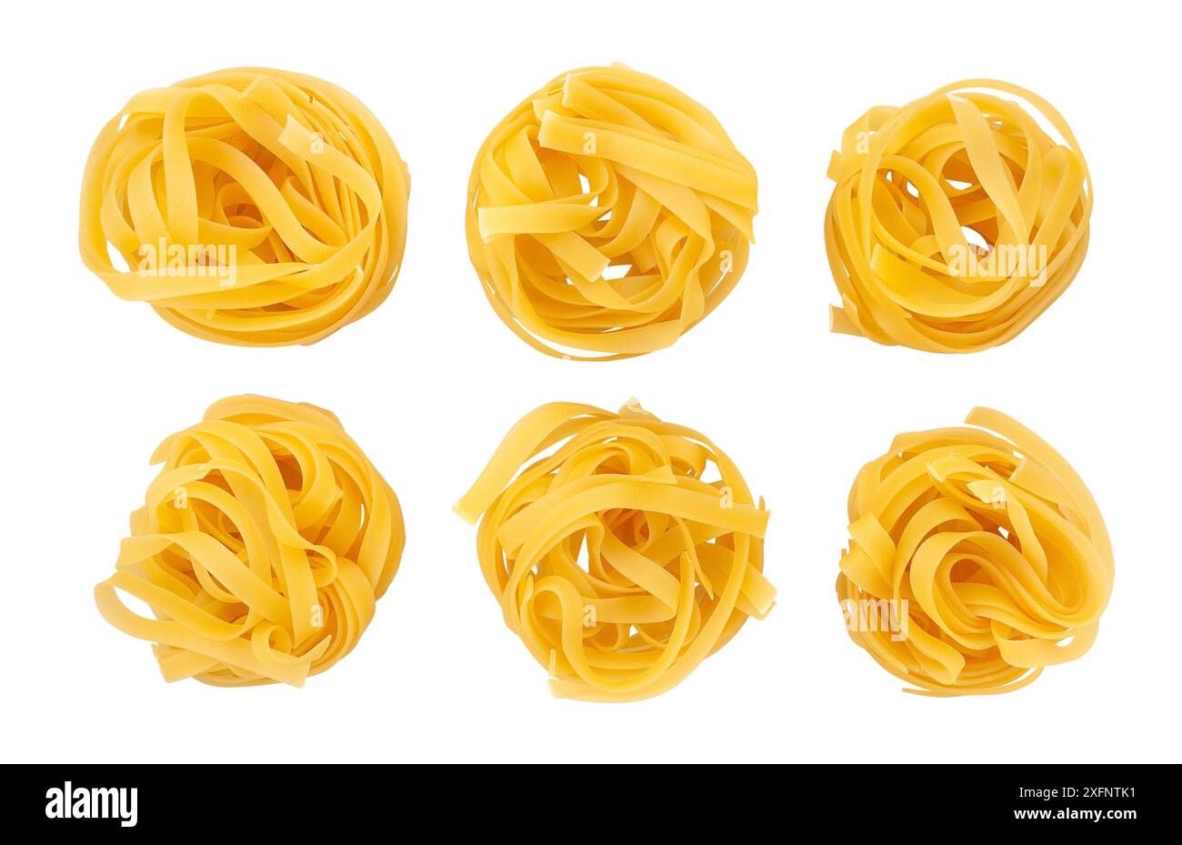 pasta tagliatelle path isolated on white Stock Photo