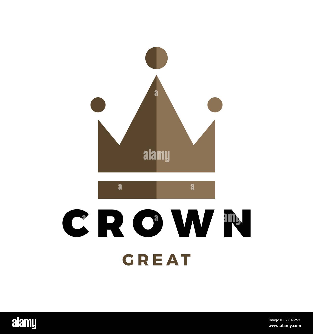 Crown Icon Logo Design Template Stock Vector