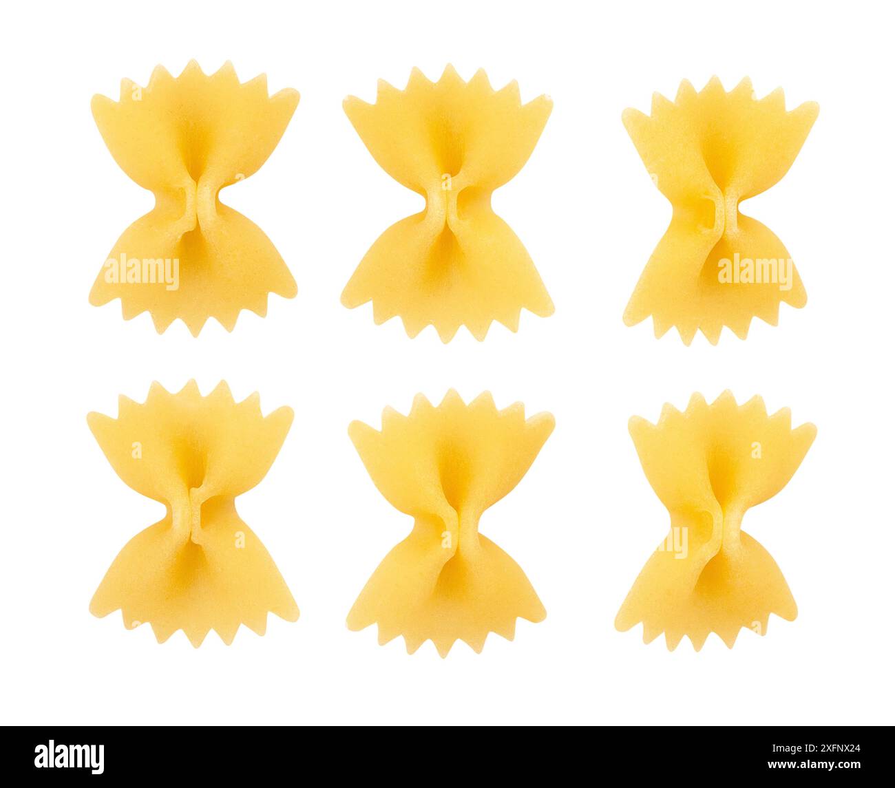 pasta farfalle path isolated on white Stock Photo