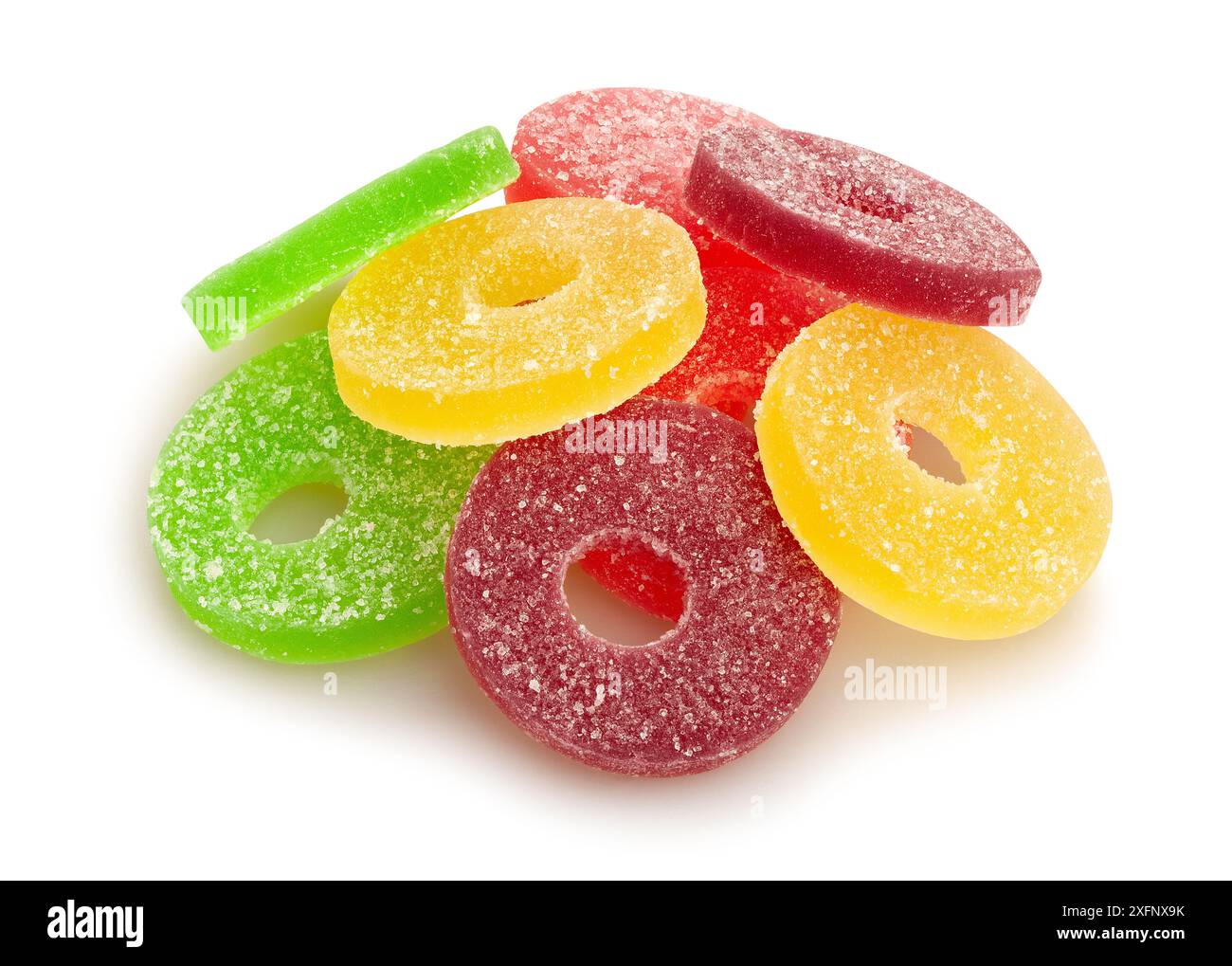 jelly candy path isolated on white Stock Photo