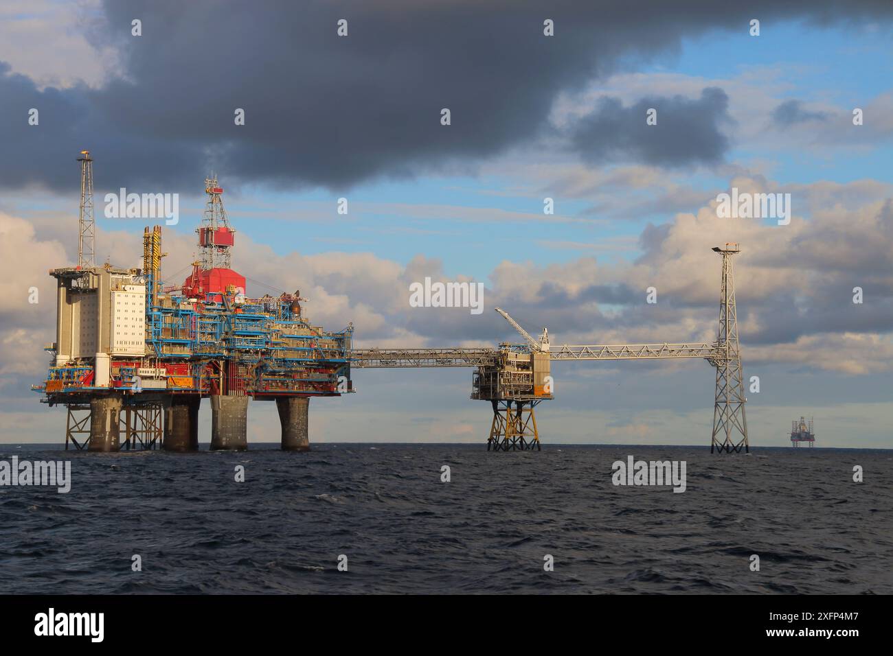 'Sleipner' production platform on the North Sea. October 2016 Stock ...