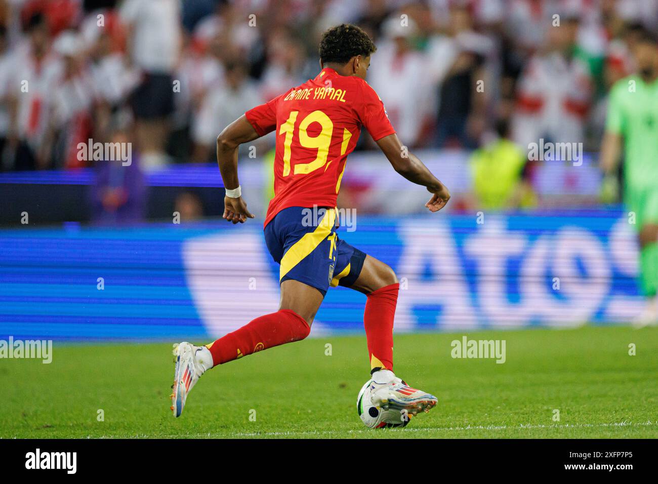 Lamine Yamal (Spain) seen during the UEFA Euro 2024 Round of 16 game